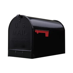 Gibraltar Mailboxes Stanley Extra Large, Steel, Post Mount Mailbox, Black, ST200B00