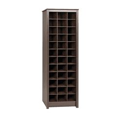 Prepac Space-Saving 36 Pair Shoe Storage Cabinet With Cubbies, Espresso