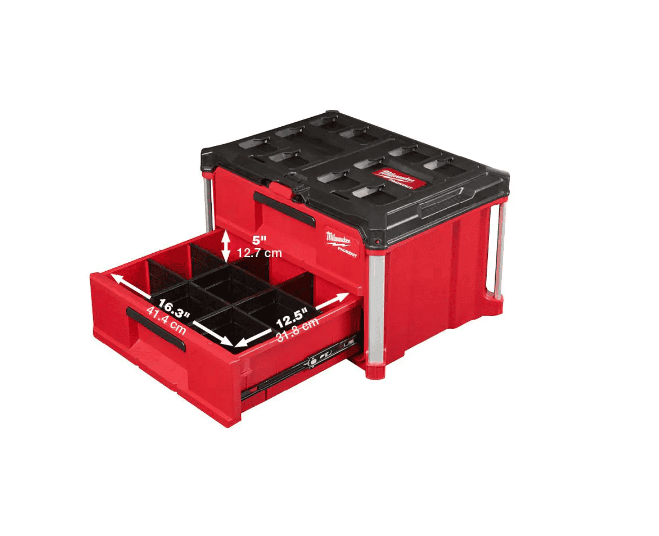 Milwaukee PACKOUT Werkzeugkoffer Koffer Mit 3 Schubladen