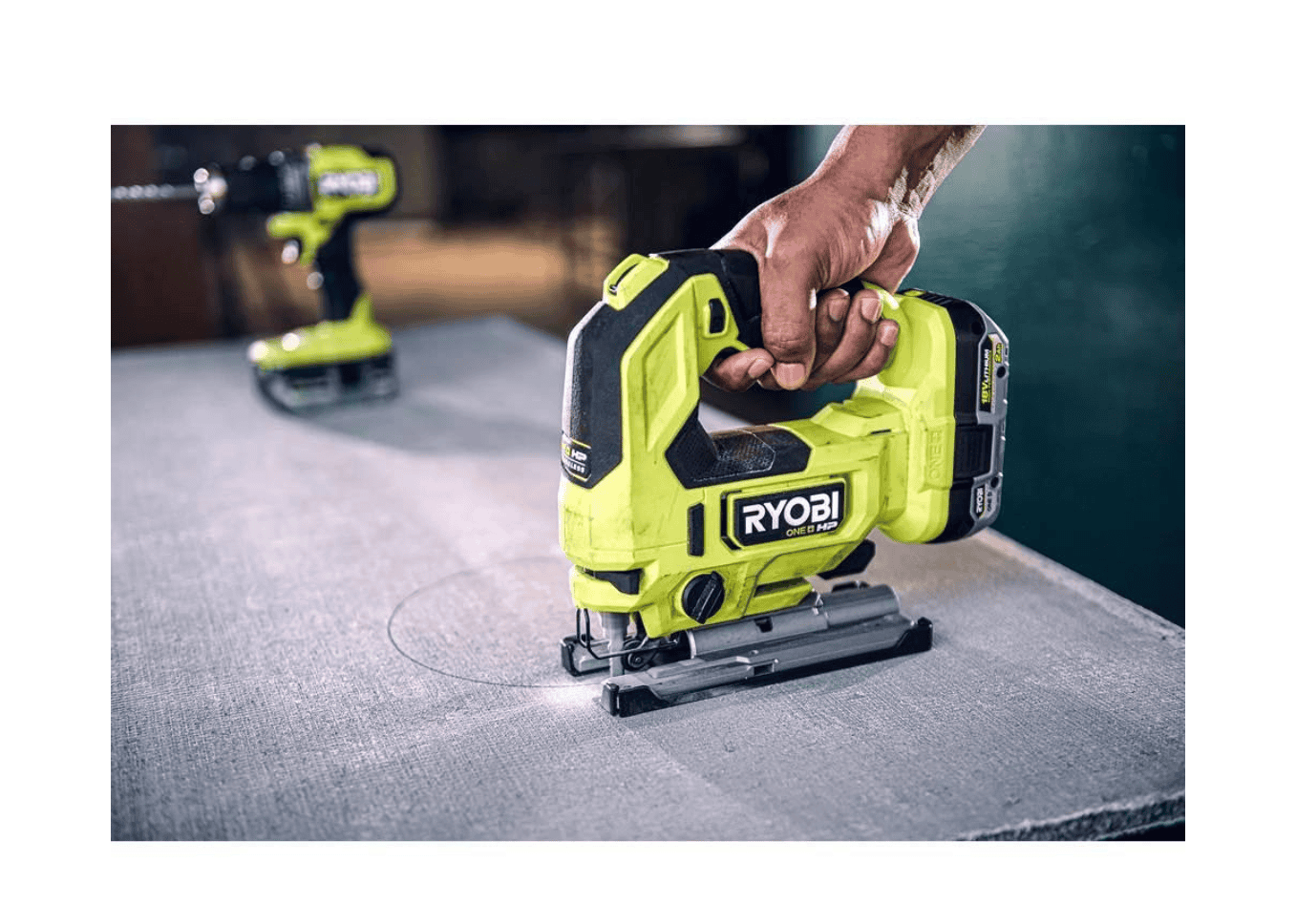 RYOBI Jig Saw PBLJS01B-PSK005 ONE+ HP 18V Brushless Cordless with 2.0 ...