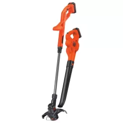 BLACK+DECKER LCC222 20V MAX Cordless Battery Powered String Trimmer & Leaf Blower Combo Kit with (2) 1.5 Ah Battery and Charger