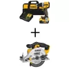 DEWALT DCD800P1WDCS391 20V MAX XR Lithium-Ion Cordless Compact 1/2 in. Drill/Driver Kit with 20V MAX Cordless 6-1/2 in. Circular Saw