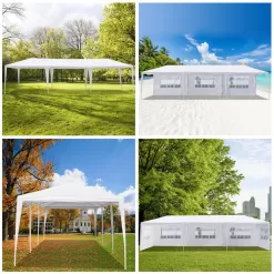 Zimtown 10'x30' Canopy install Gazebo Wedding Party Tent with Removable Sidewall Outdoor