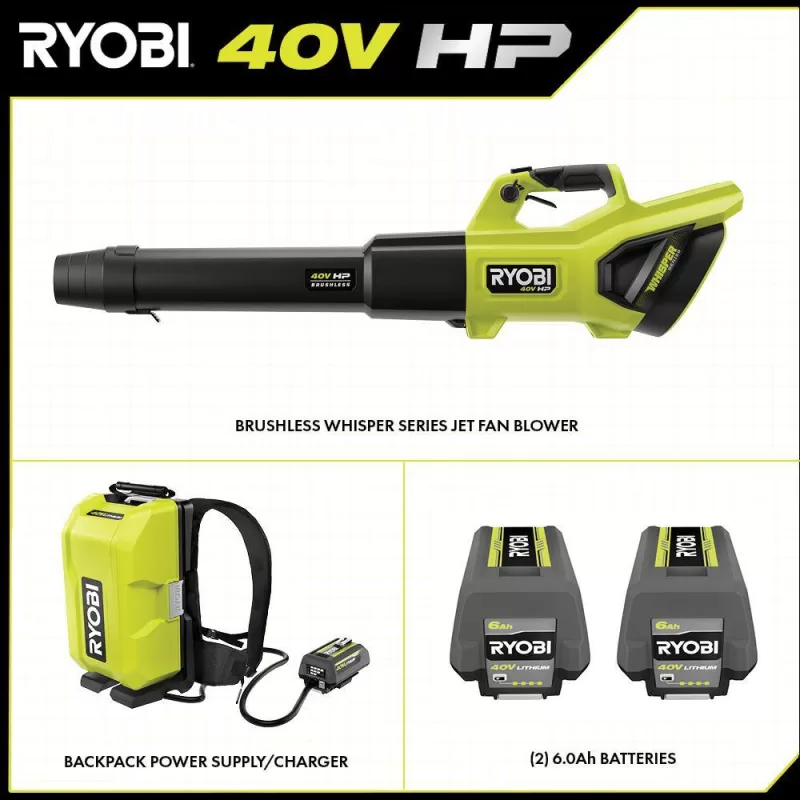 RYOBI HP Brushless Whisper Series Leaf Blower - Thumbnail 4