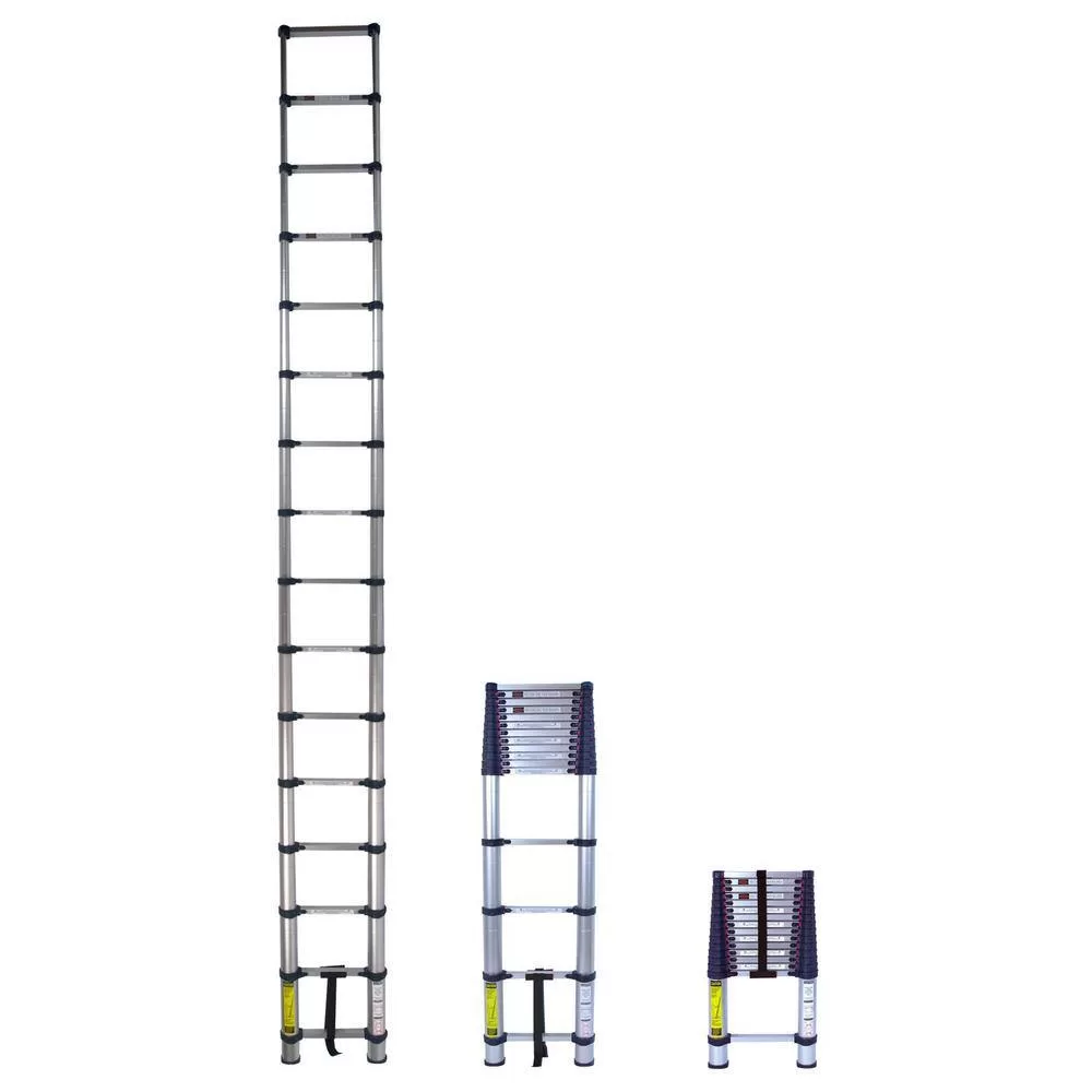 XTEND + CLIMB 785P+15.5 ft. Aluminum Telescoping Extension Ladder with ...