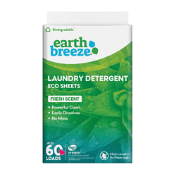 Earth Breeze Laundry Detergent Sheets,Fresh Scent , 30 Sheets, Liquidless Technology