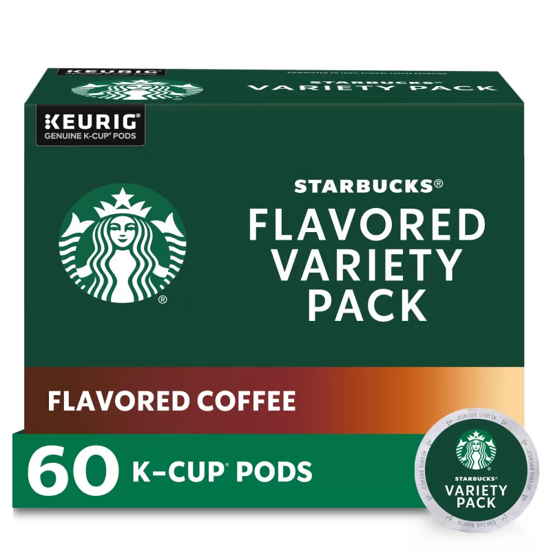 Starbucks Black Coffee K Cup Coffee Pods, Variety Pack for Keurig Brewers, 6 boxes (60 pods total)