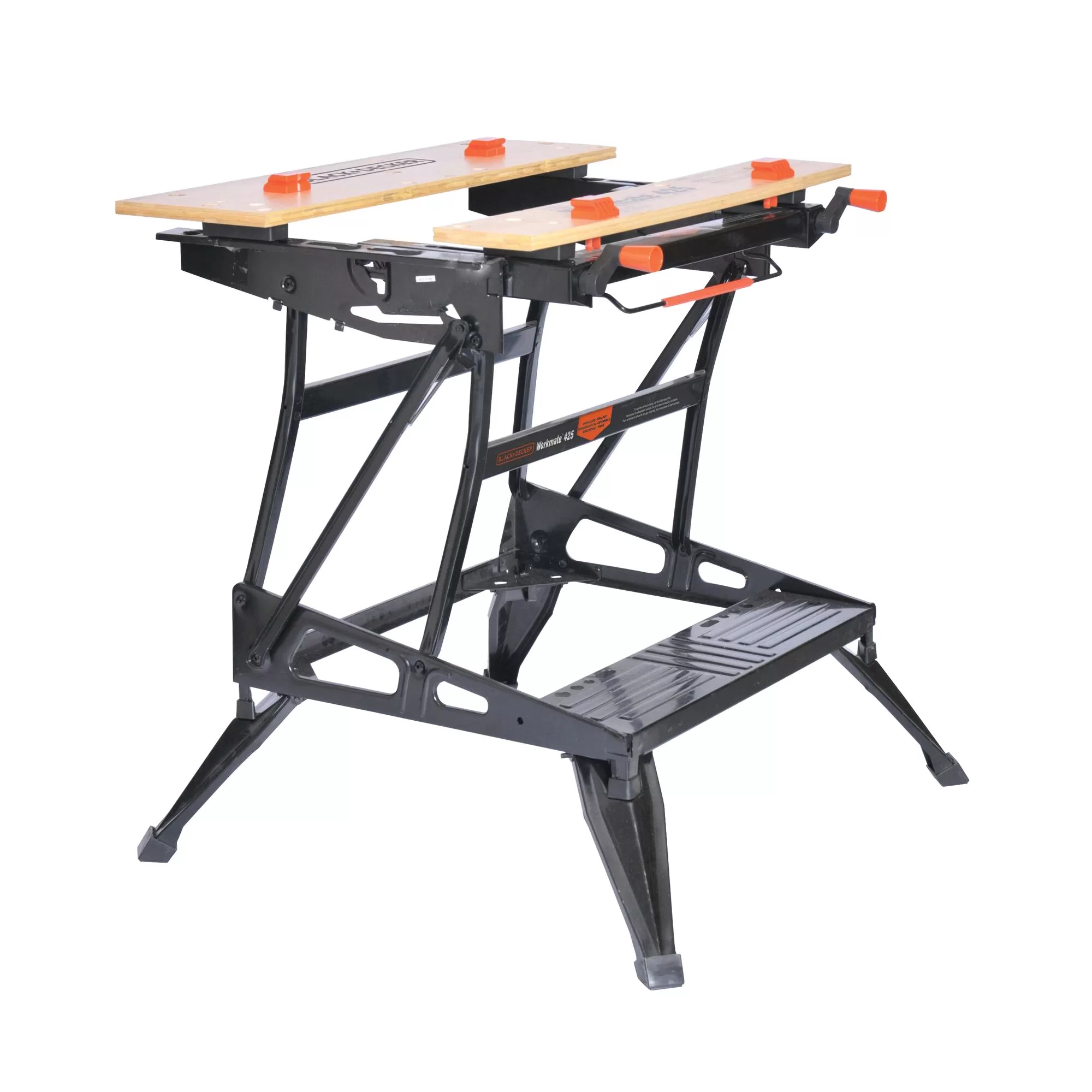 BLACK+DECKER 29-in L x 33.07-in H Black Wood Adjustable Height