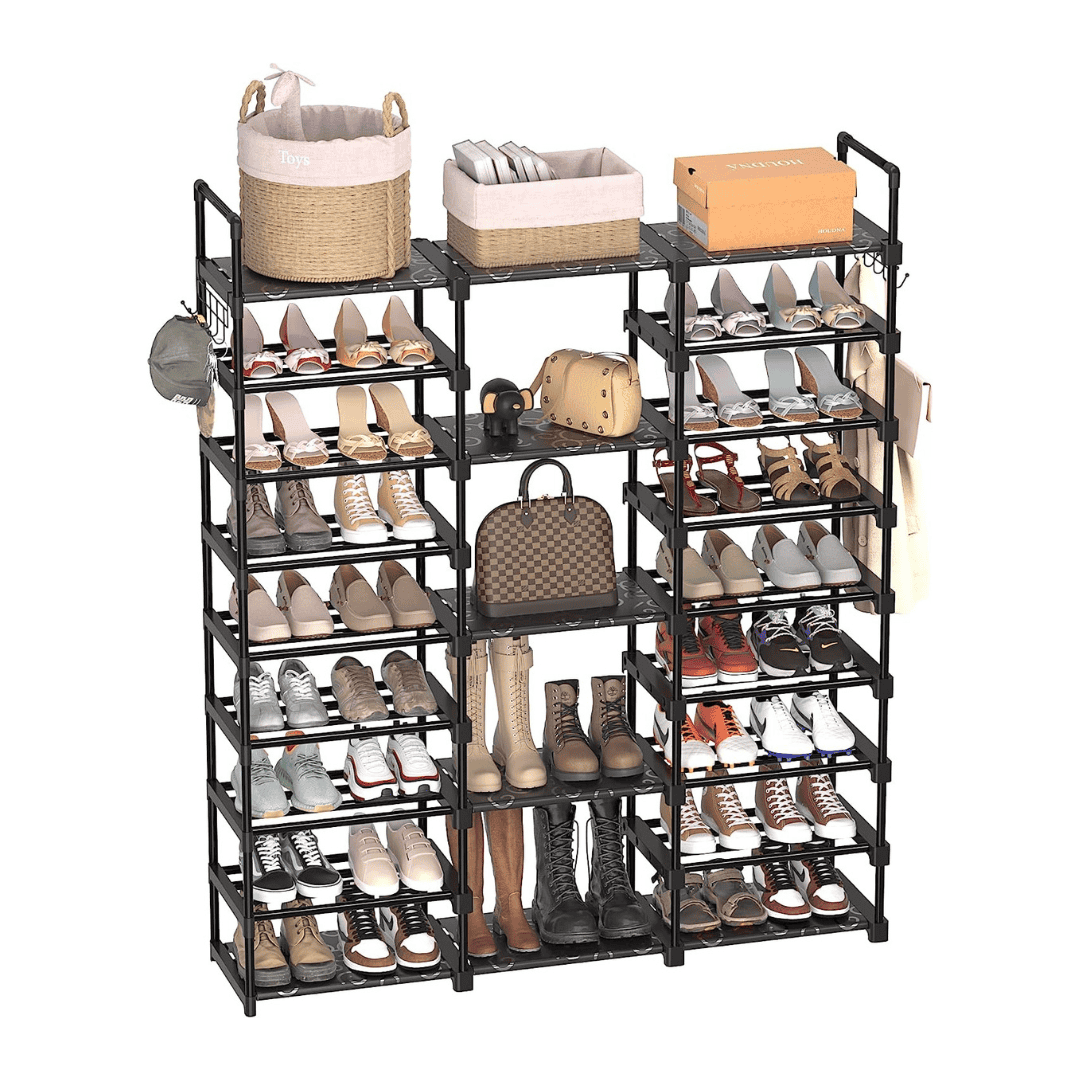 TIMEBAL 9 Tiers Shoe Rack Storage Organizer Shoe Shelf Organizer ...