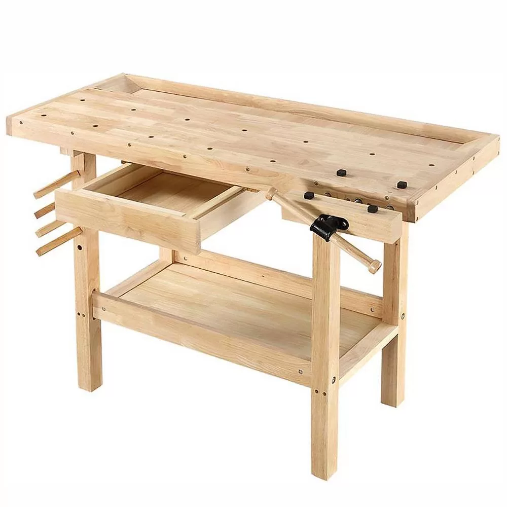 OLYMPIA 410-327-0111 50 in. x 20 in. Hardwood Workbench with Built-In ...