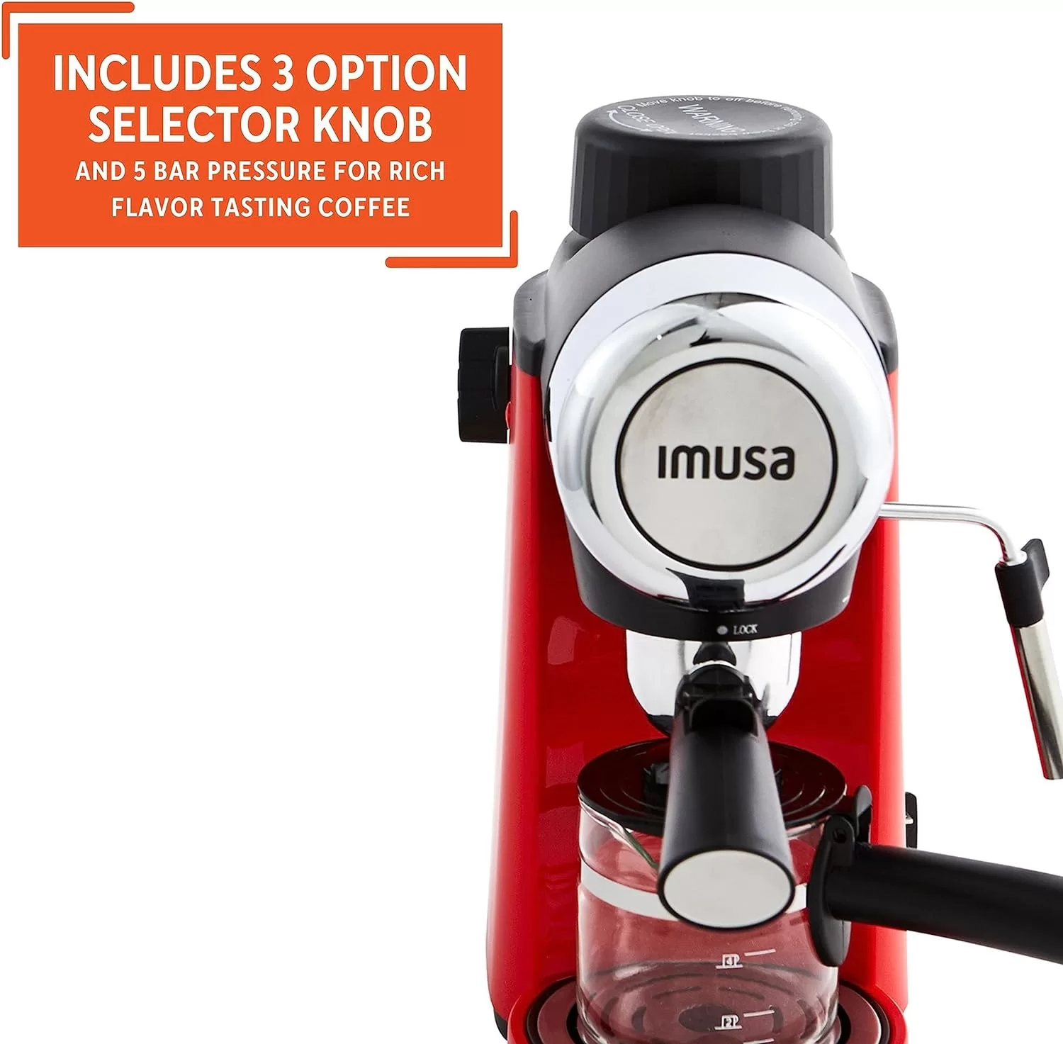 Imusa 4 Cup Epic Electric Espresso/Cappuccino Maker (Cafe Cubano,  Cortadito, Colada, Cafe con Leche), Red - MartDiscover.com