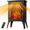 COWSAR Electric Fireplaces, 1500W Infrared Electric Stove Heater, Efficient Heating, 3D Realistic Flame, 5100 BTU