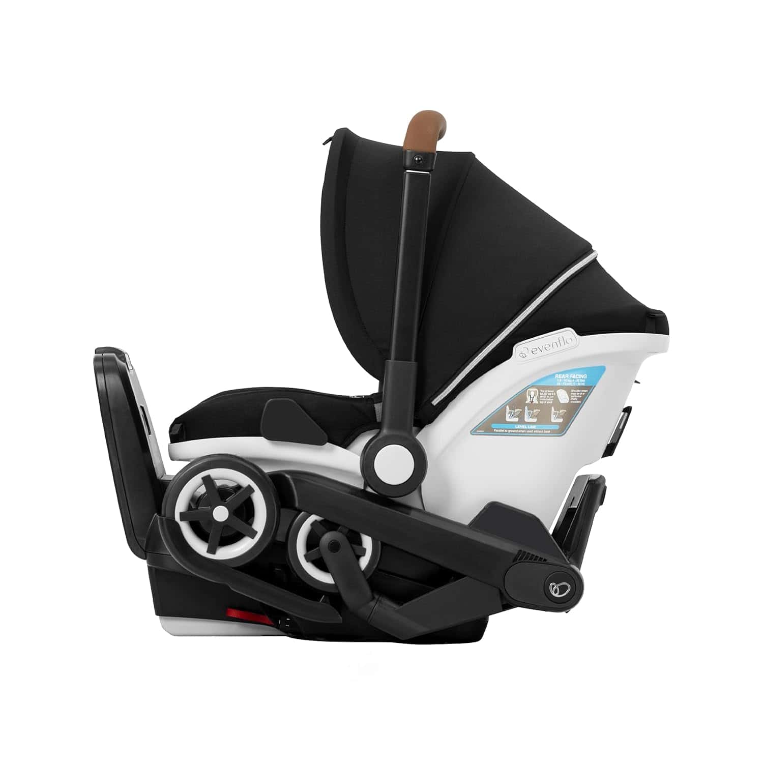 Evenflo Gold Shyft DualRide with Carryall Storage Infant Car Seat and Stroller Combo - Moonstone Gray