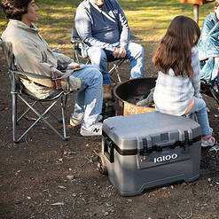 Igloo 52 QT Overland Ice Chest Cooler with Wheels, Gray