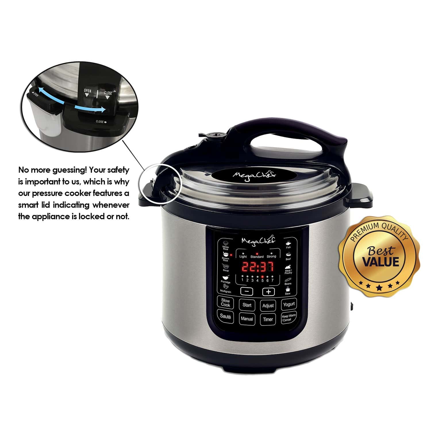 MegaChef MCPR120A Pressure Cooker - Thumbnail 5