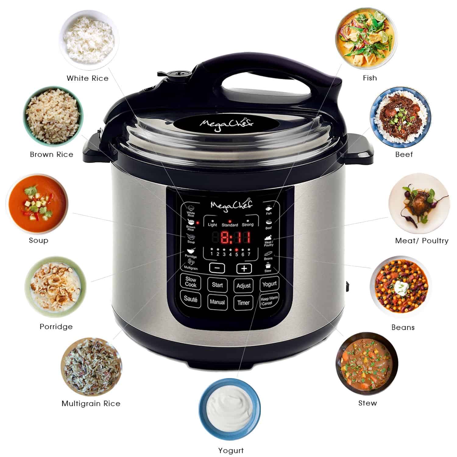 MegaChef MCPR120A Pressure Cooker - Thumbnail 4