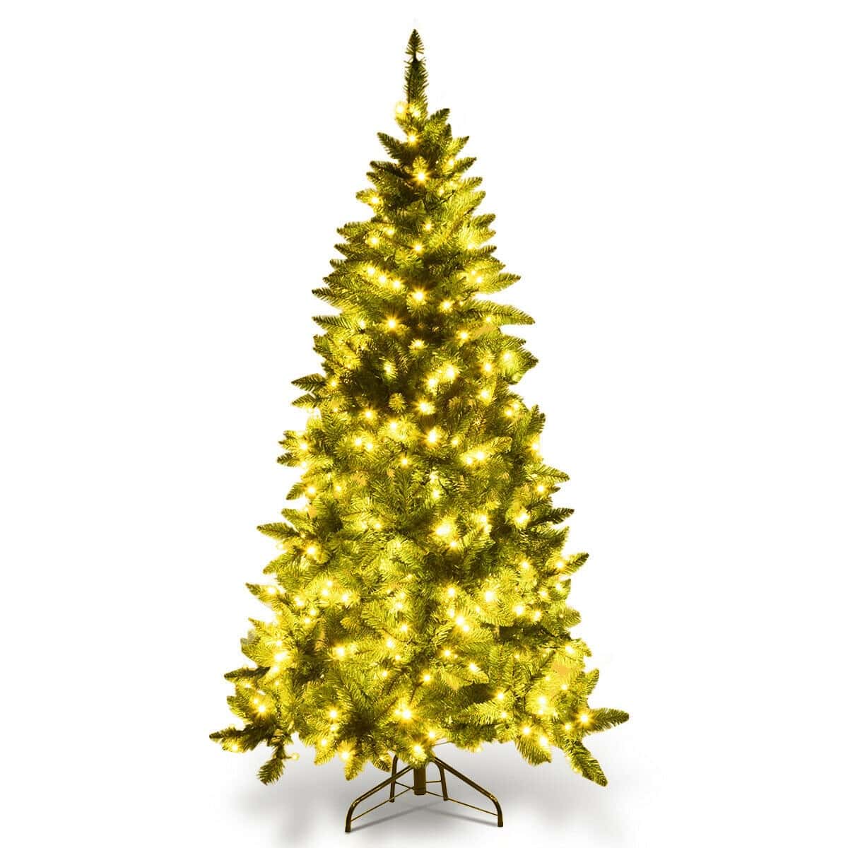 WELLFOR Half Tree Artificial Christmas Tree