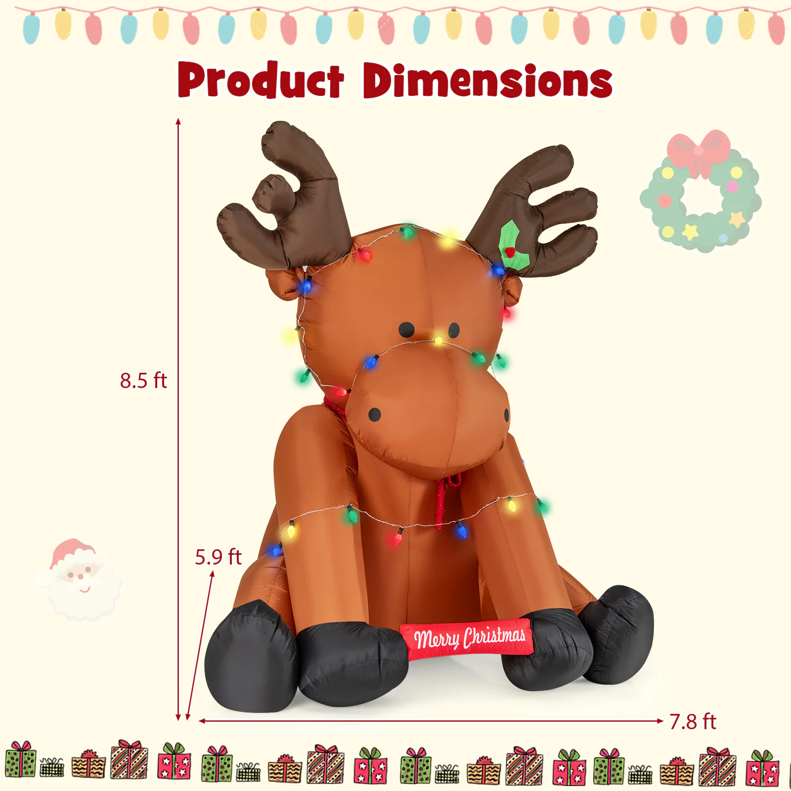 WELLFOR Reindeer Inflatable - Thumbnail 4