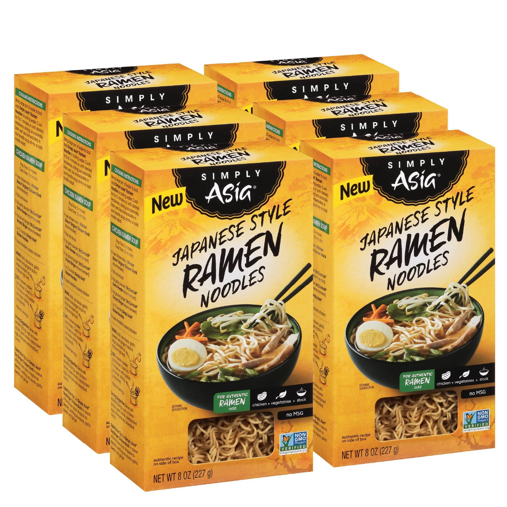 Simply Asia Japanese Style Ramen Noodles, 8 oz (Pack of 6
