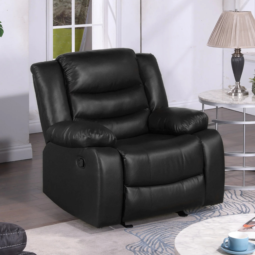 TrumanPick Manual Recliner Rocker Chair, Leather Rocker Recliner Living ...