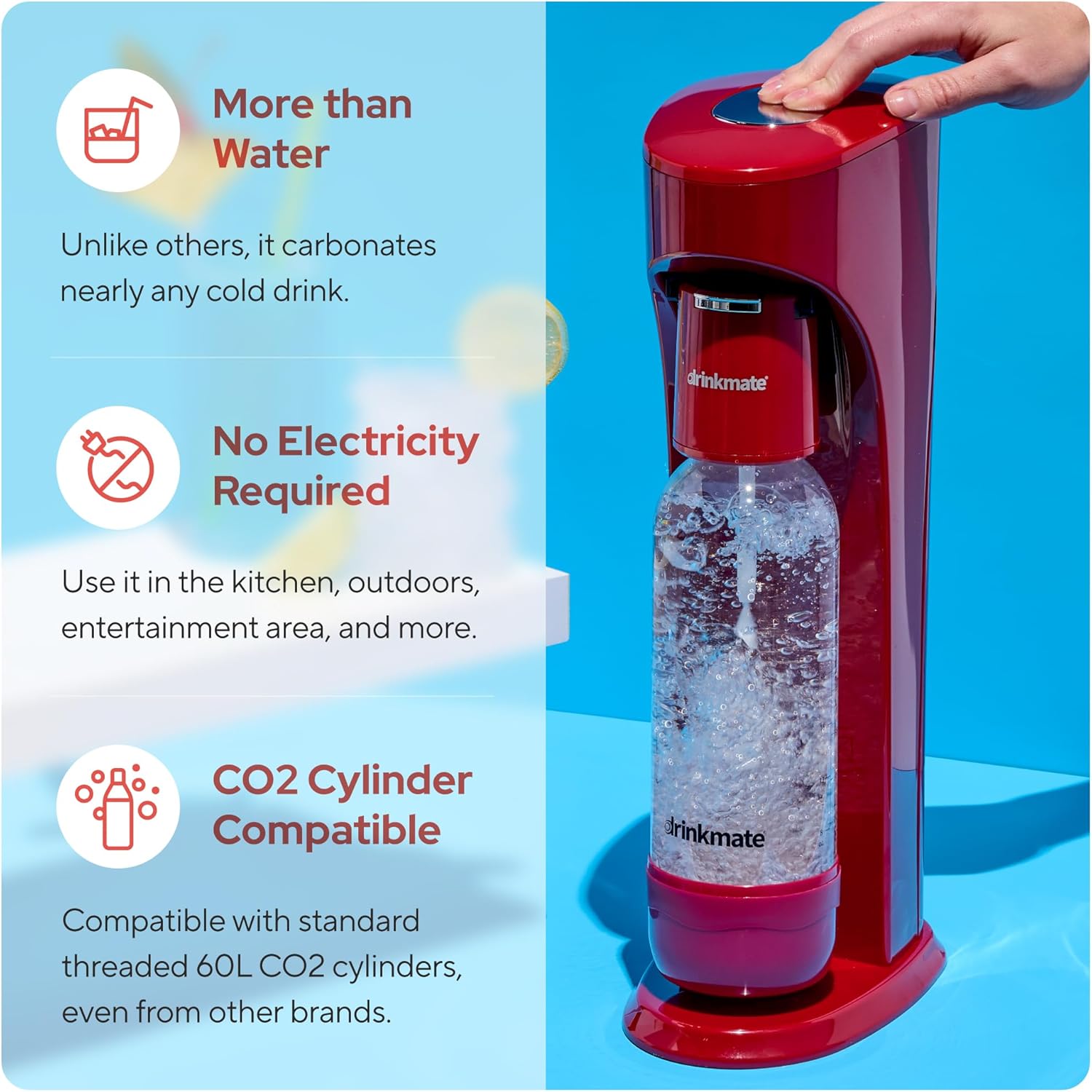 Drinkmate OmniFizz Sparkling Water And Soda Maker Carbonates Any Drink drinkmate-omnifizz-sparkling-water-and-soda-maker-carbonates-any-drink