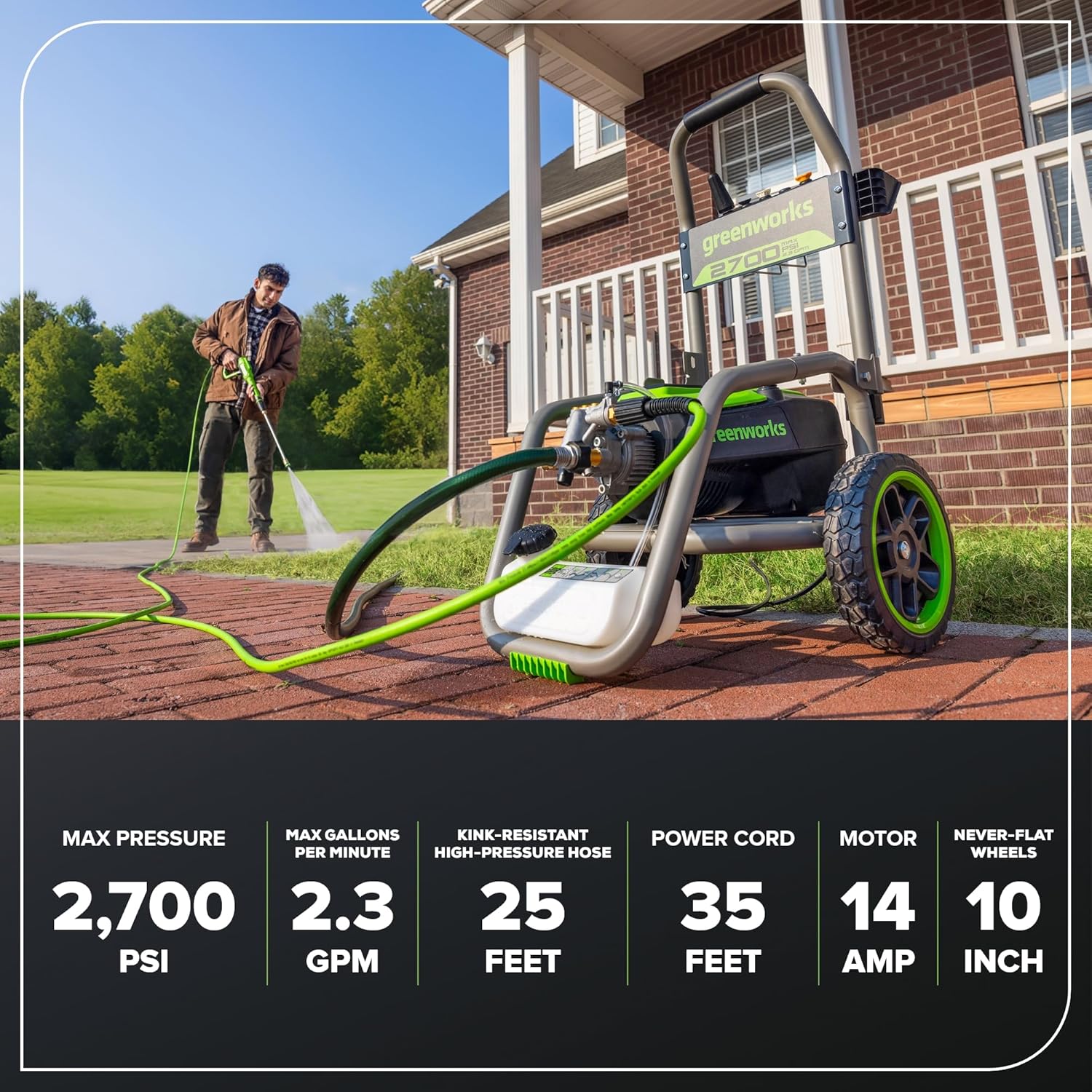 Greenworks Pro Brushless Pressure Washer - Thumbnail 5