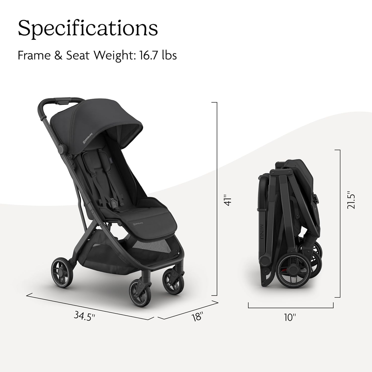 UPPAbaby Minu V3 Stroller Jake (Charcoal Black)