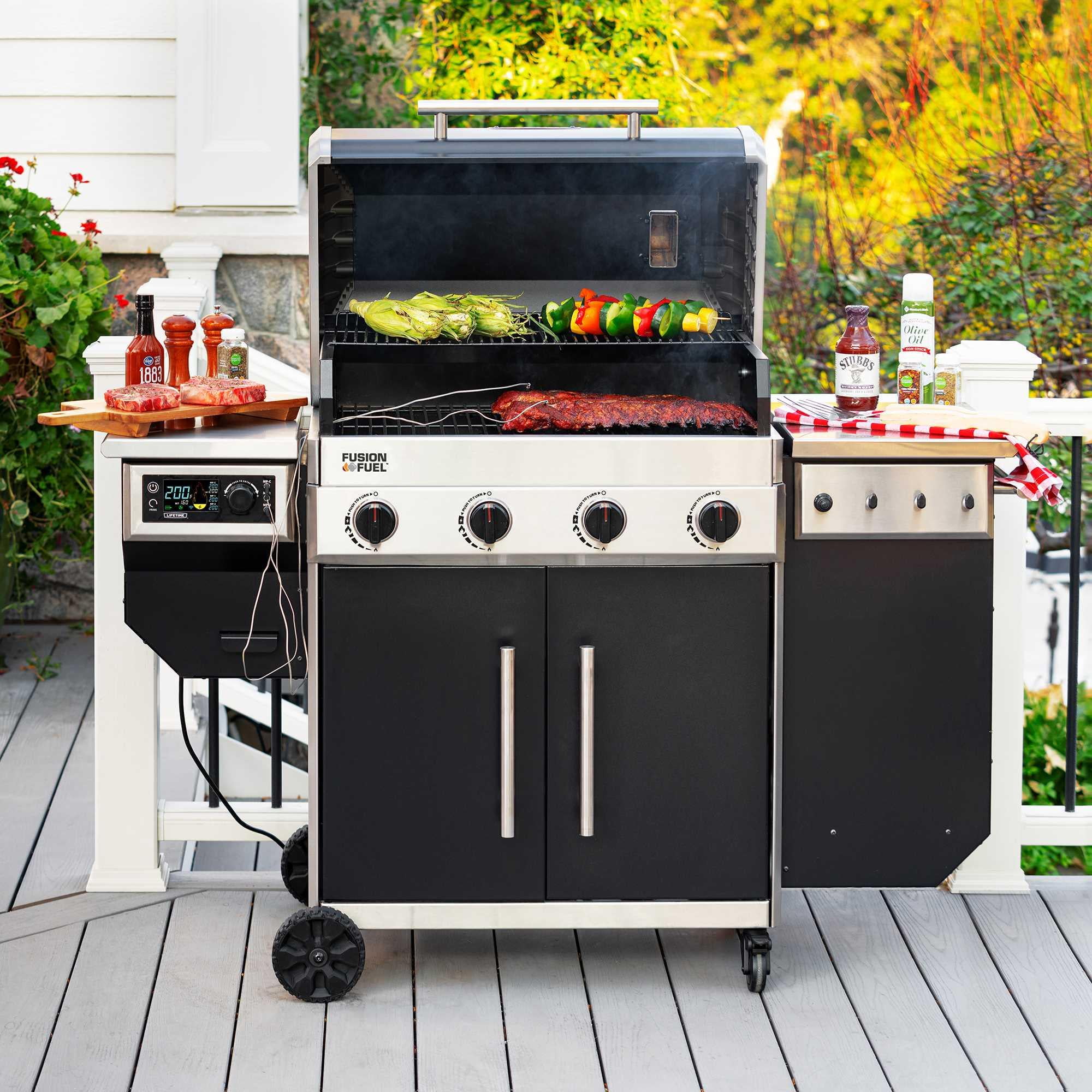 Lifetime Gas Grill and Wood Pellet Smoker Combo