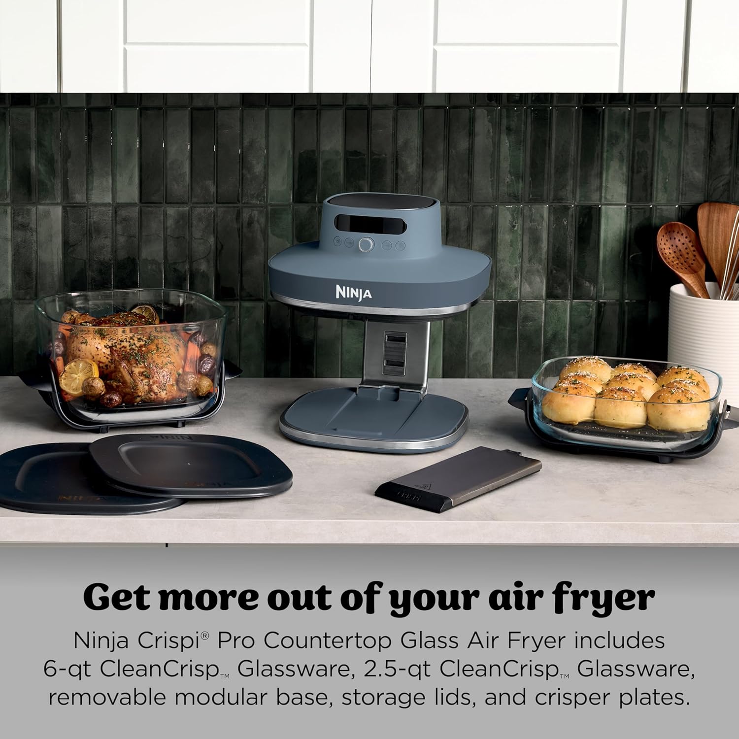 Ninja Crispi Pro 6-in-1 Glass Air Fryer | 6qt & 2.5qt Glass