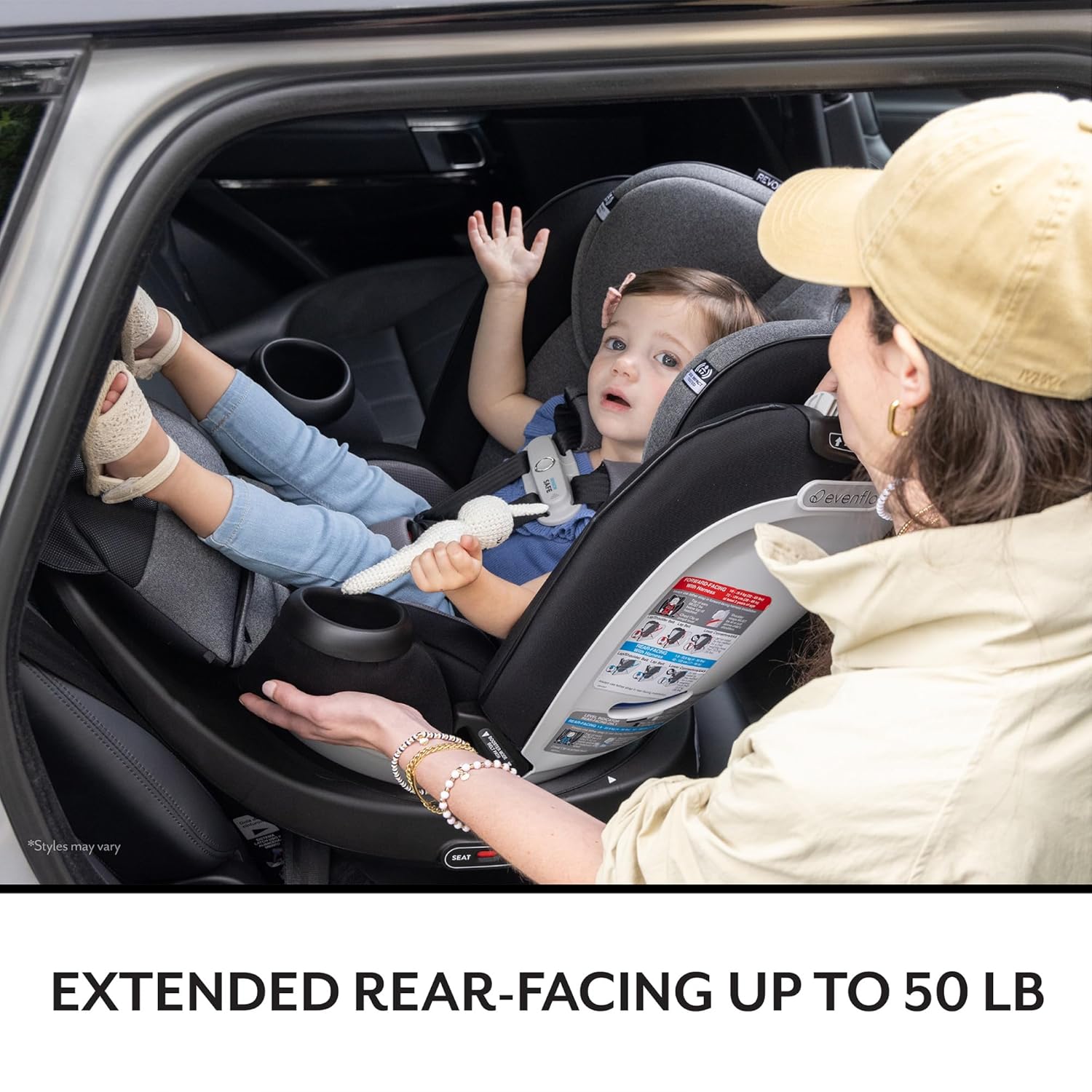 Evenflo Gold Revolve360 Extend All-in-One Rotational Car Seat with  SensorSafe (Onyx Black) - MartDiscover.com